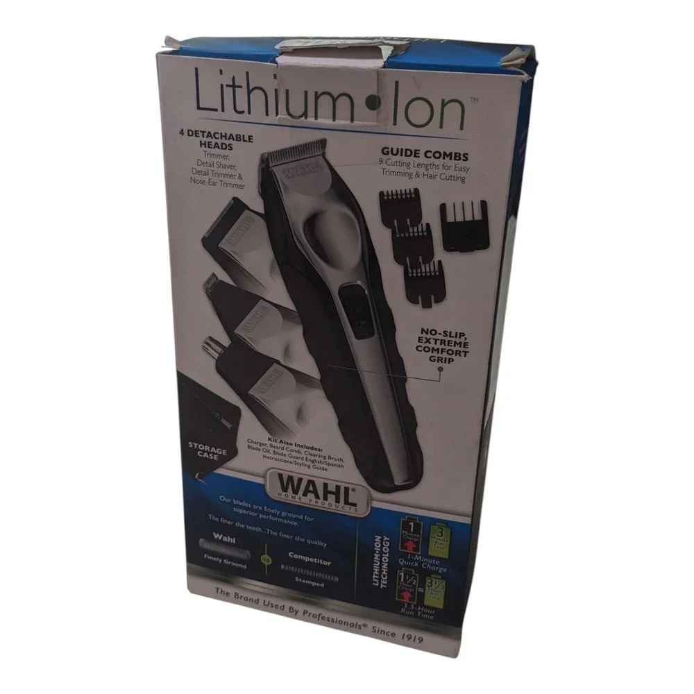 Wahl Lithium Ion All-In-One Trimmer Detail Shaver Precision‎ Blades 9 Lengths